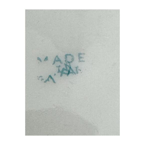 Vintage Tea Strainer and Drip Cup Hand Painted BNavy and Pink Flowers - Picture 9 of 10